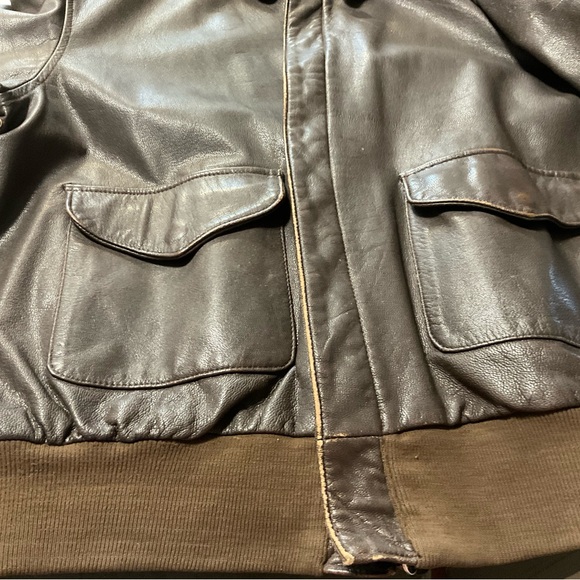 Vintage Cooper Type A2 Brown Goatskin Leather Jacket - Picture 3 of 6